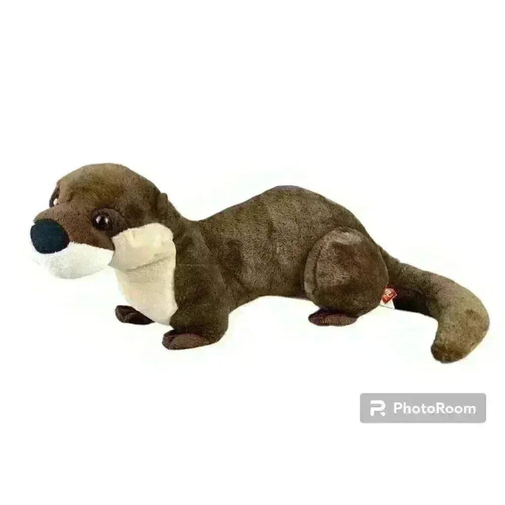 16"‎ Wild Republic River Water Sea Otter Plush Stuffed Brown Tan Wild Animal Toy